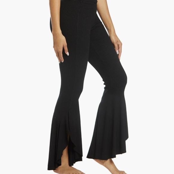 Free People Movement Low & Flow Black Flare Pants Medium - Picture 3 of 5